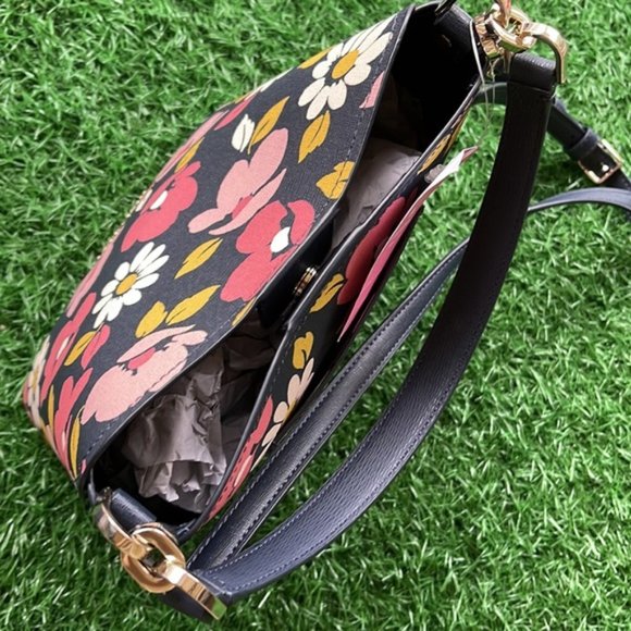 Kate Spade Darcy Small Bucket Bag Road Trip Floral Blue Multi - Picture 6 of 16